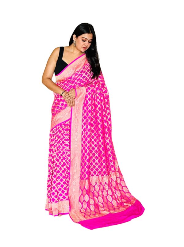 Babypink Neemjari Georgette Saree