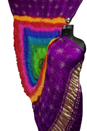 Purpal Gaji Silk Rai Bandhej Dupatta