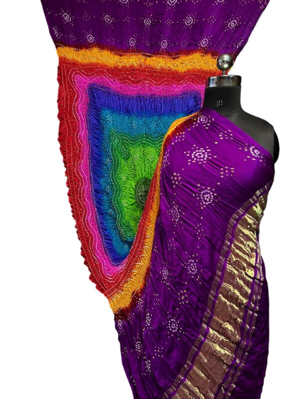 Purpal Gaji Silk Rai Bandhej Dupatta