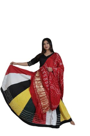 Multi Color Lehenga With real Bandhej Dupatta