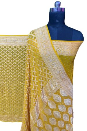 Yallow Janglo Saree in Georgette