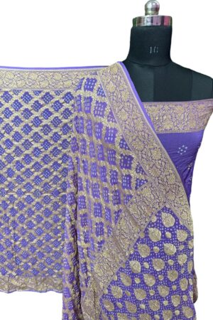 Purple Janglo Saree in Georgette