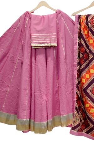 Pink Navratri Special flex Cotton Chaniya Choli