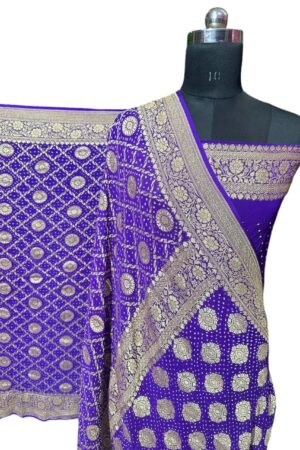 Blue Janglo Saree in Georgette