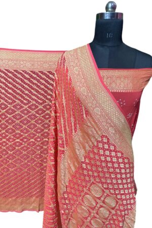 Light Pink Janglo Saree in Georgette