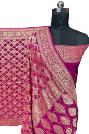 Pink Janglo Saree in Georgette