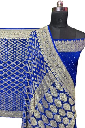 Blue  Janglo Saree in Georgette