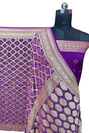 Purple Janglo Saree in Georgette