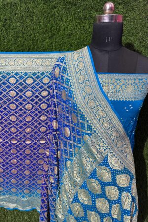 Blue Janglo Saree in Georgette