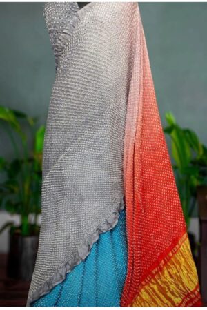 Gajji Silk Multi Colour RaiBanadhej Saree