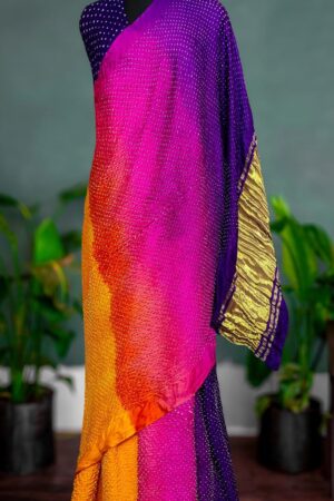 Gajji Silk Multi Colour RaiBanadhej Saree