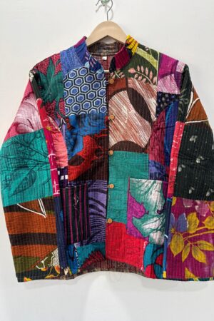 Patch Work Floral Quilted Jacket