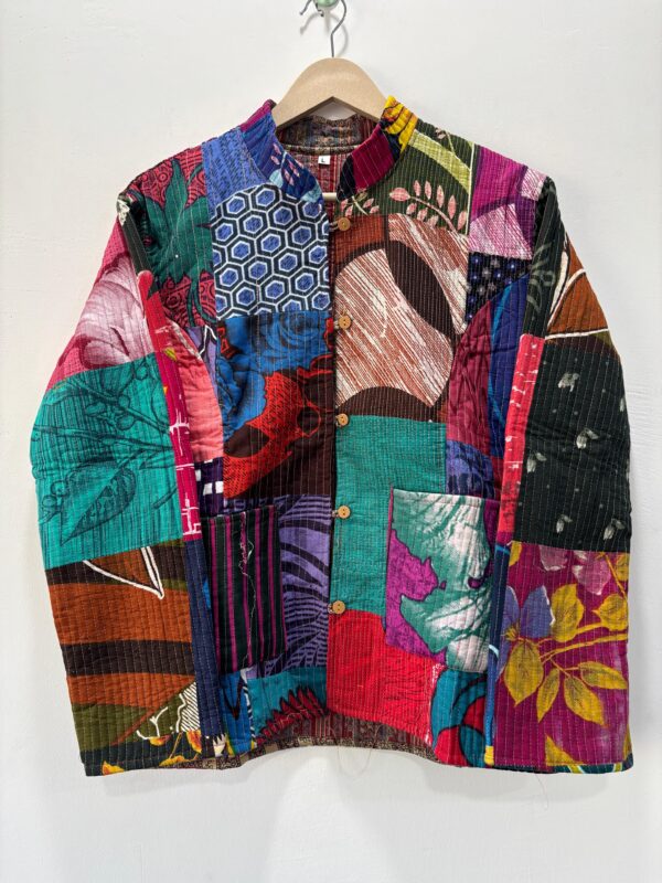 Patch Work Floral Quilted Jacket