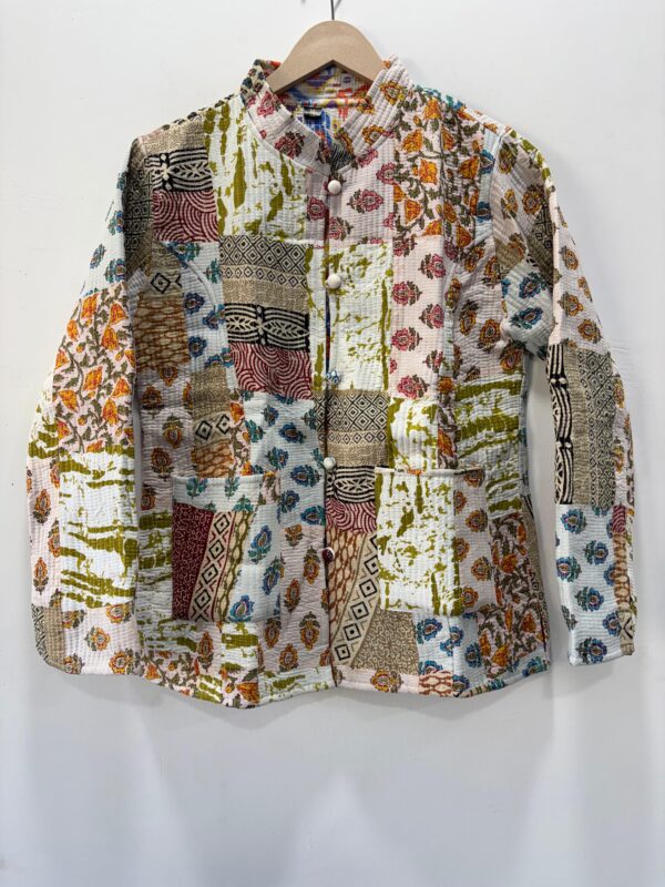 Patch Work Floral Quilted Jacket