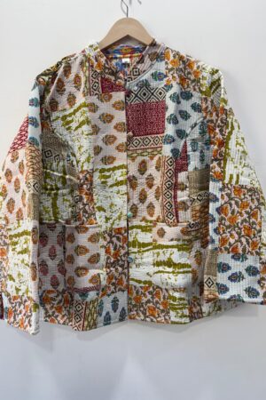 Patch Work Floral Quilted Jacket