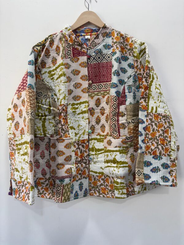 Patch Work Floral Quilted Jacket