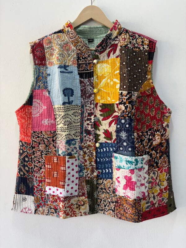 Patch Work Floral Quilted Jacket