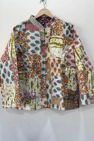 Patch Work Floral Quilted Jacket