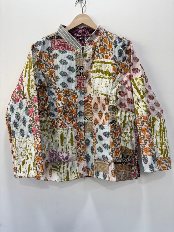 Patch Work Floral Quilted Jacket