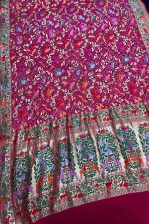 Pure georgette handloom shikargah rai bandhej sarees