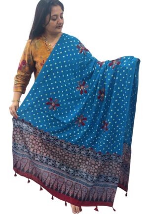 Bandhani Ajrakh Dupatta