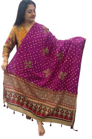 Bandhani Ajrakh Dupatta