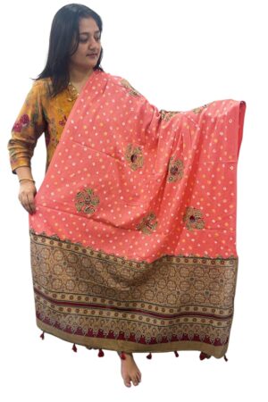 Bandhani Ajrakh Dupatta