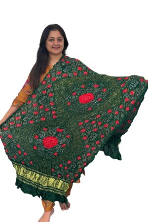 Elegant Green Rai Bandhej Dupatta