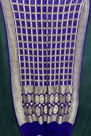 Royal Blue Janglo Saree in Georgette