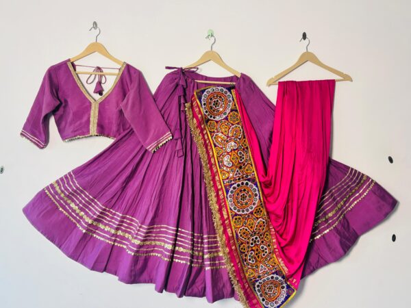 Roman Silk Hand Embroidery Chaniya Choli