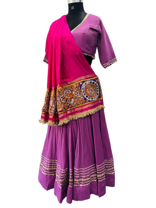 Roman Silk Hand Embroidery Chaniya Choli