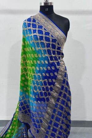 Multie Color Janglo Saree in Georgette