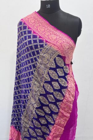 Magnata With Rani Red Raibandhej Georgette Dupatta