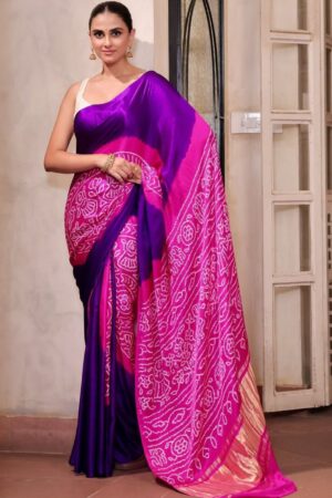 Pure Gajisilk Rasmandal Raibandhej Saree
