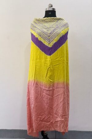 Yellow Light pink Ombre Kaftan Dress