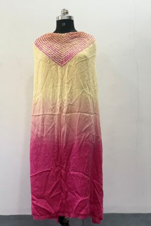 Cream Blush Pink Ombre Kaftan Dress