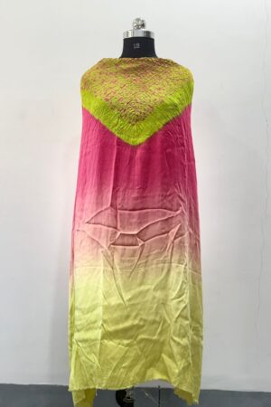 Cream Neon Ombre Kaftan Dress