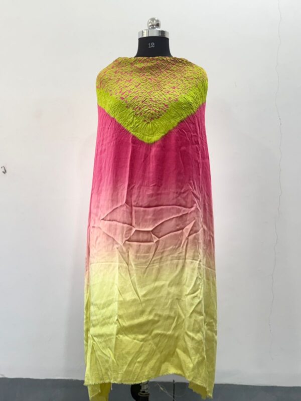 Cream Neon Ombre Kaftan Dress