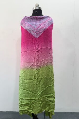 lime green pink Ombre Kaftan Dress