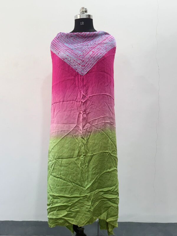lime green pink Ombre Kaftan Dress