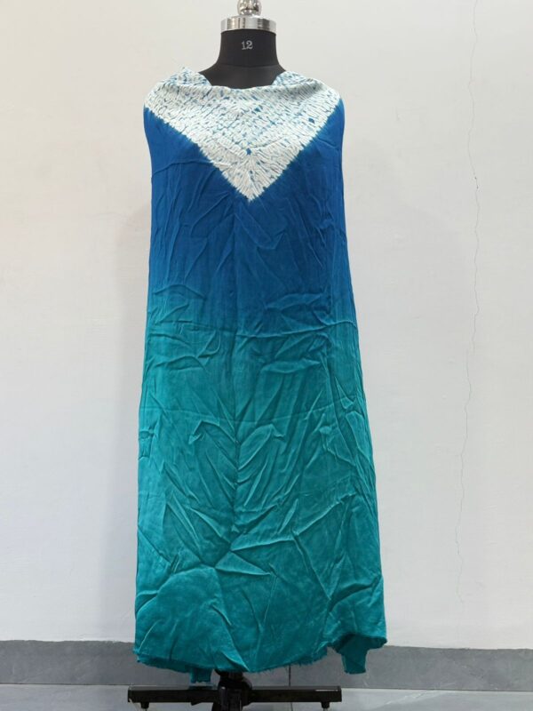 Deep royal blue sea green blue Ombre Kaftan Dress