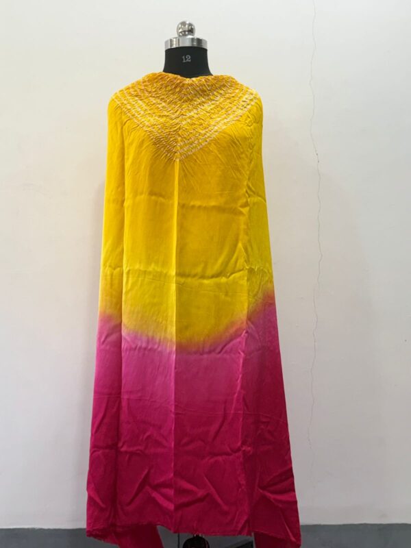 yellow pink Ombre Kaftan Dress