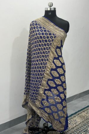 Blue Janglo Saree in Georgette