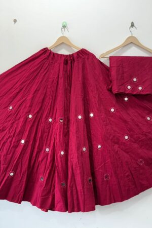 Navratri Special hand Embroidery Skirt With Blouse Full Flair