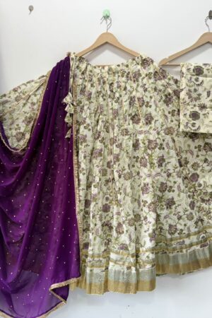 Pure camric cotton heavy lappa border chaniya choli
