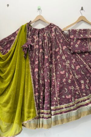 Pure camric cotton heavy lappa border chaniya choli