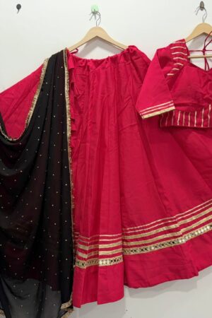 Pink Pure Roman Silk Lehenga Choli