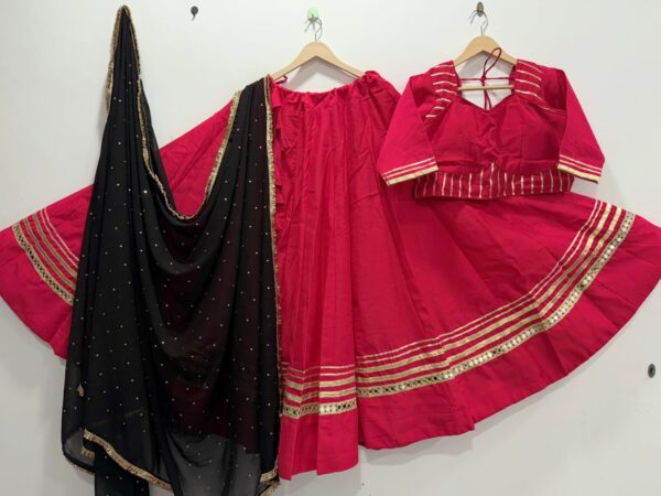 Pink Pure Roman Silk Lehenga Choli