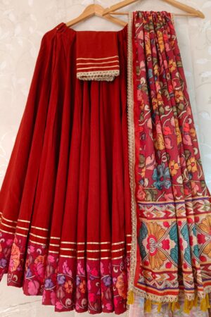 Mustard flex cambric Navratri Special lahenga choli