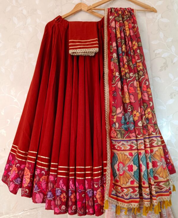 Mustard flex cambric Navratri Special lahenga choli